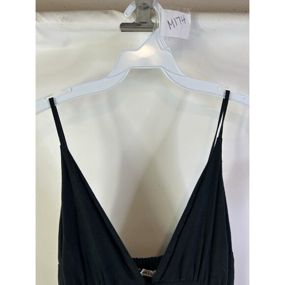 Abercrombie & Fitch Black Button Front Smocked Milk Maid Dress - Picture 2 of 8